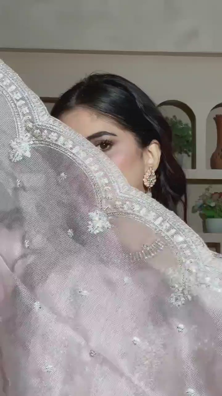 3Piece_Embroidered Khaadi Net Suit | 1370-SN-KHN