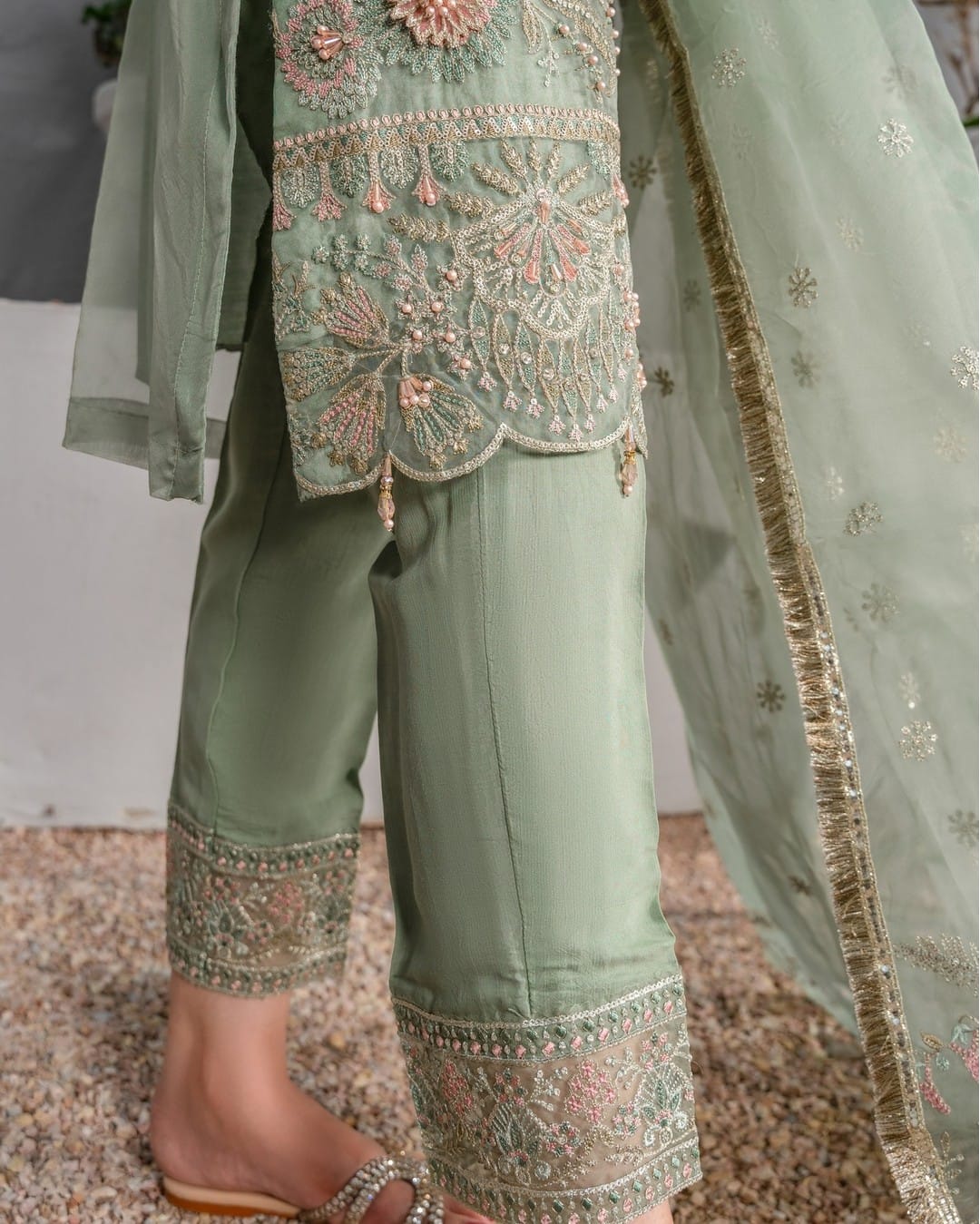 3Piece_Embroidered Organza Suit | 1310-SN-ORZ